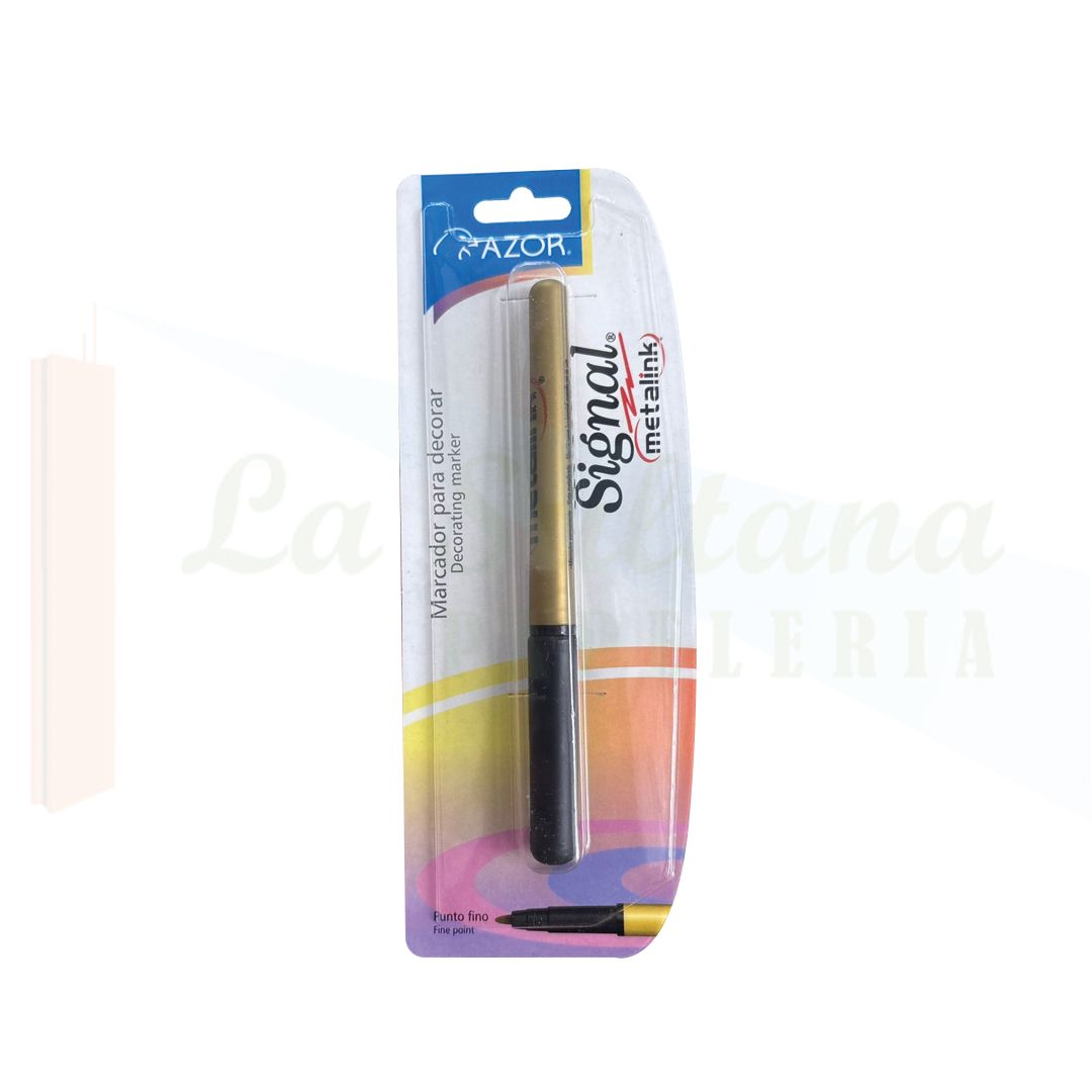 MARCADOR PERMANENTE SIGNAL METALINK BLISTER C/1 PZ