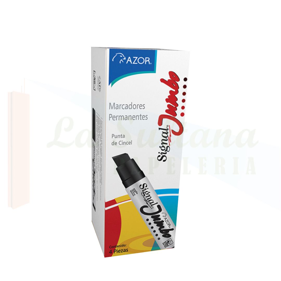MARCADOR PERMANENTE SIGNAL JUMBO C/4 PZ