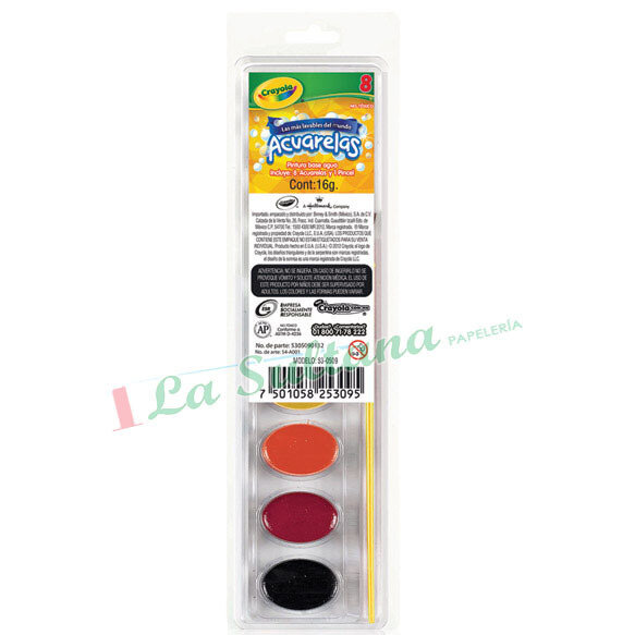ACUARELA CRAYOLA C/8 PASTILLAS ACUARELA CRAYOLA C/8 PASTILLAS