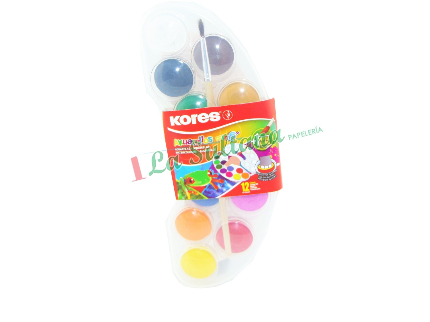 ACUARELA KORES MINI C/12 + PINCEL ACUARELA KORES MINI C/12 + PINCEL