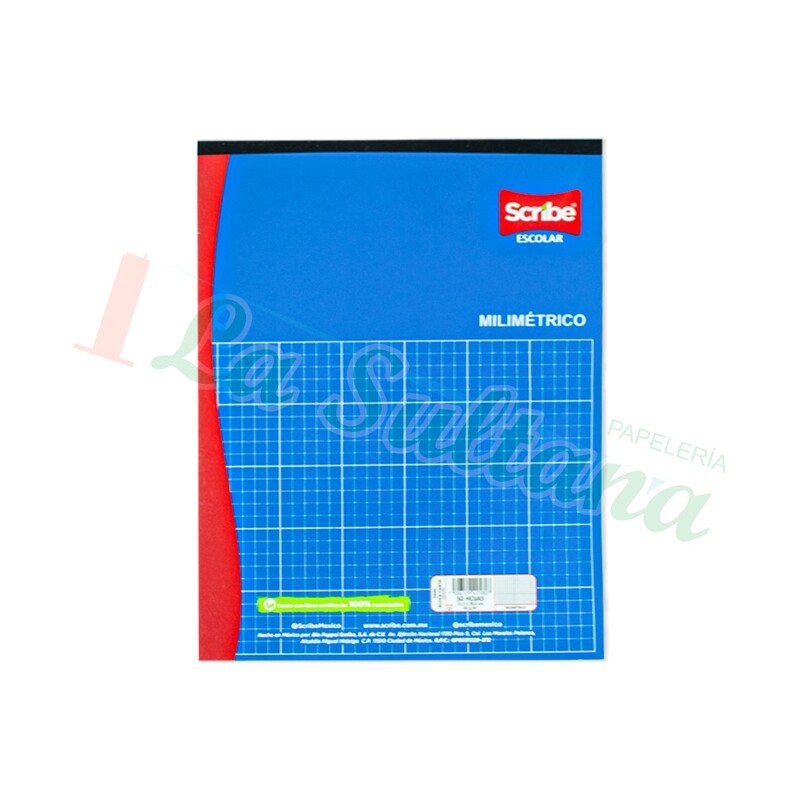 BLOCK SCRIBE CARTA MILIMETRICO C/50H PZ