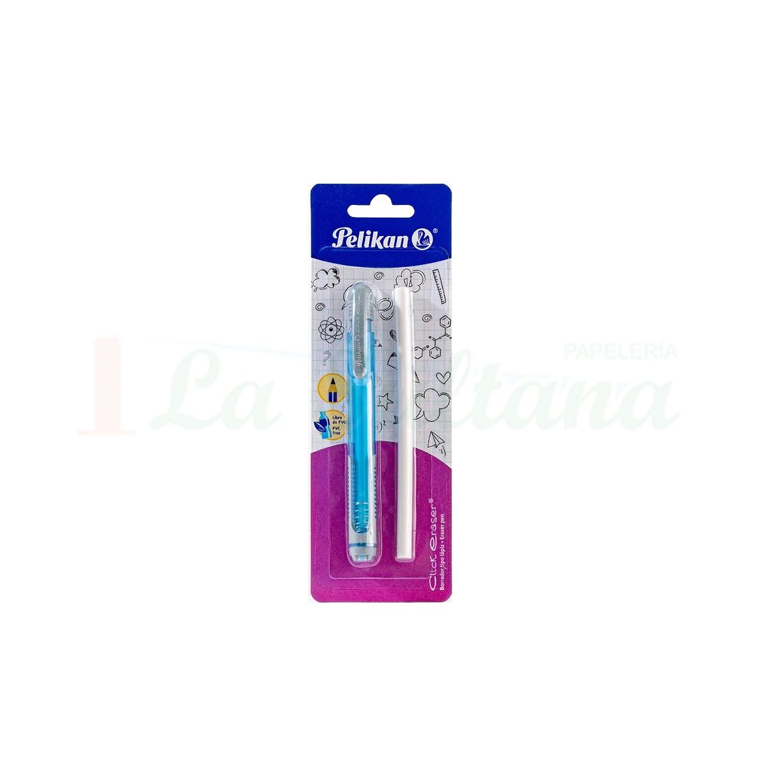 BORRADOR CLICK PELIKAN BLISTER C/1 + REPUESTO PZ BORRADOR CLICK PELIKAN BLISTER C/1 + REPUESTO PZ
