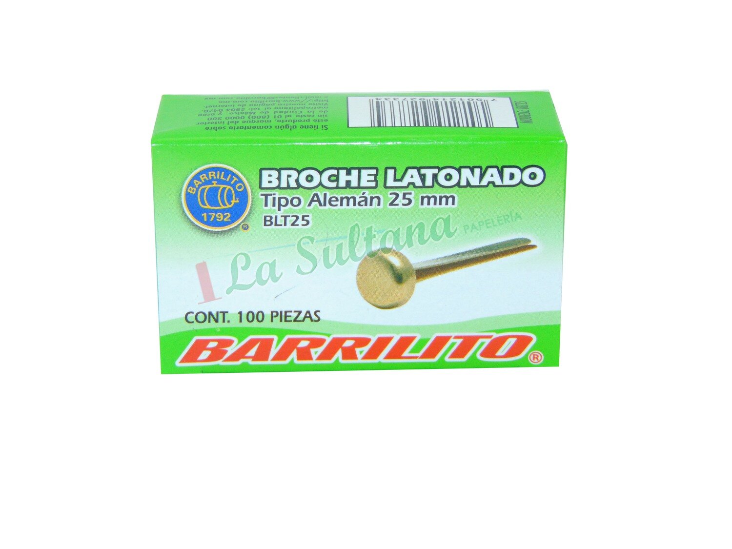 BROCHE LATONADO BARRILITO BLT25 C/100