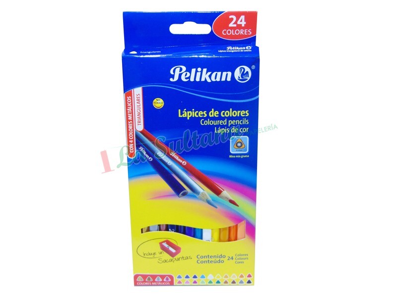 COLORES PELIKAN TRIANGULAR C/24 COLORES PELIKAN TRIANGULAR C/24