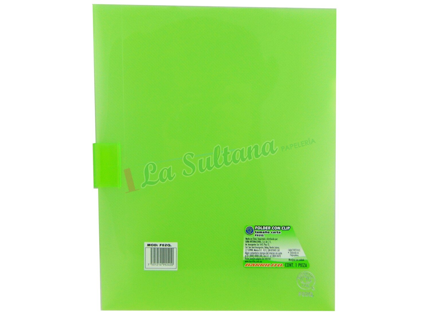 FOLDER PLASTICO F02Q PZ FOLDER PLASTICO F02Q PZ
