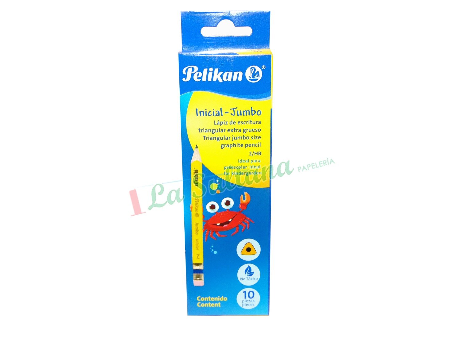 LAPIZ PELIKAN TRIANG. INICIAL JUMBO 2HB C/10