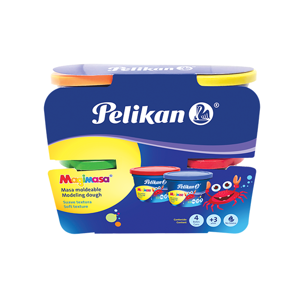 MASA MOLDEABLE MAGIMASA PELIKAN PAQ C/4 SURTIDA PZ