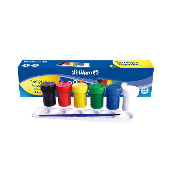 PINTURA TEMPERA PELIKAN ESCOLAR C/6 PINTURA TEMPERA PELIKAN ESCOLAR C/6