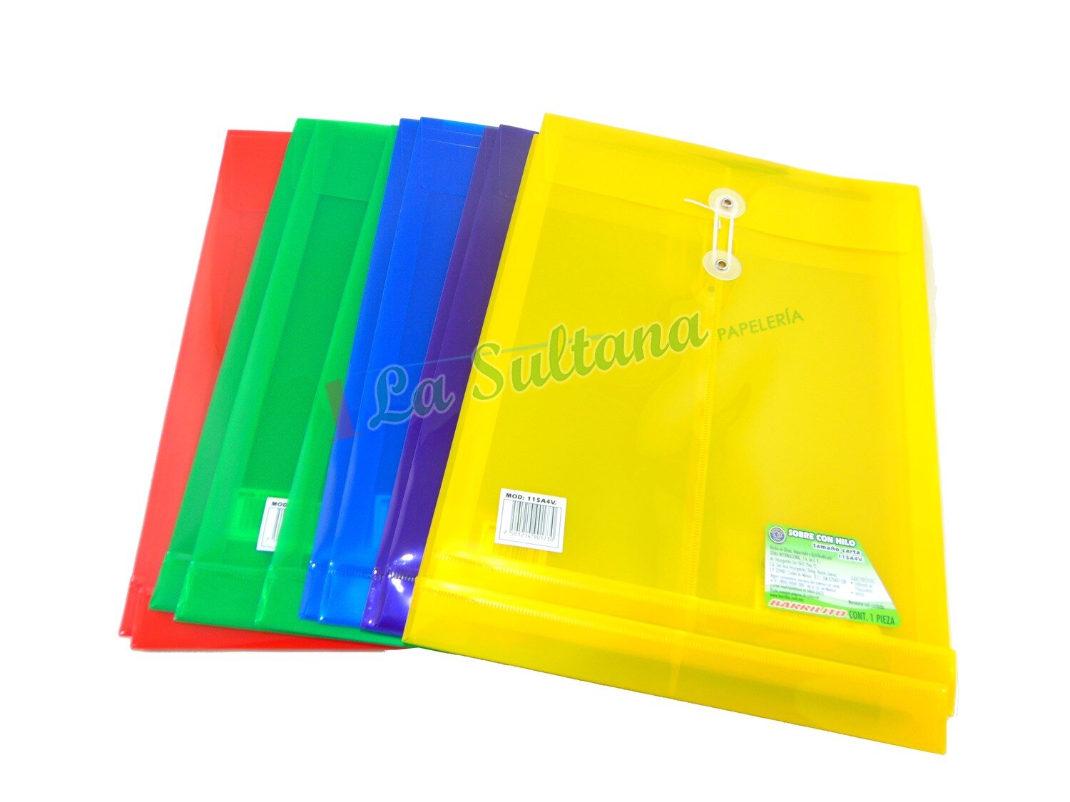 SOBRE PLASTICO C/HILO CARTA 115A4V C/12 SOBRE PLASTICO C/HILO CARTA 115A4V C/12