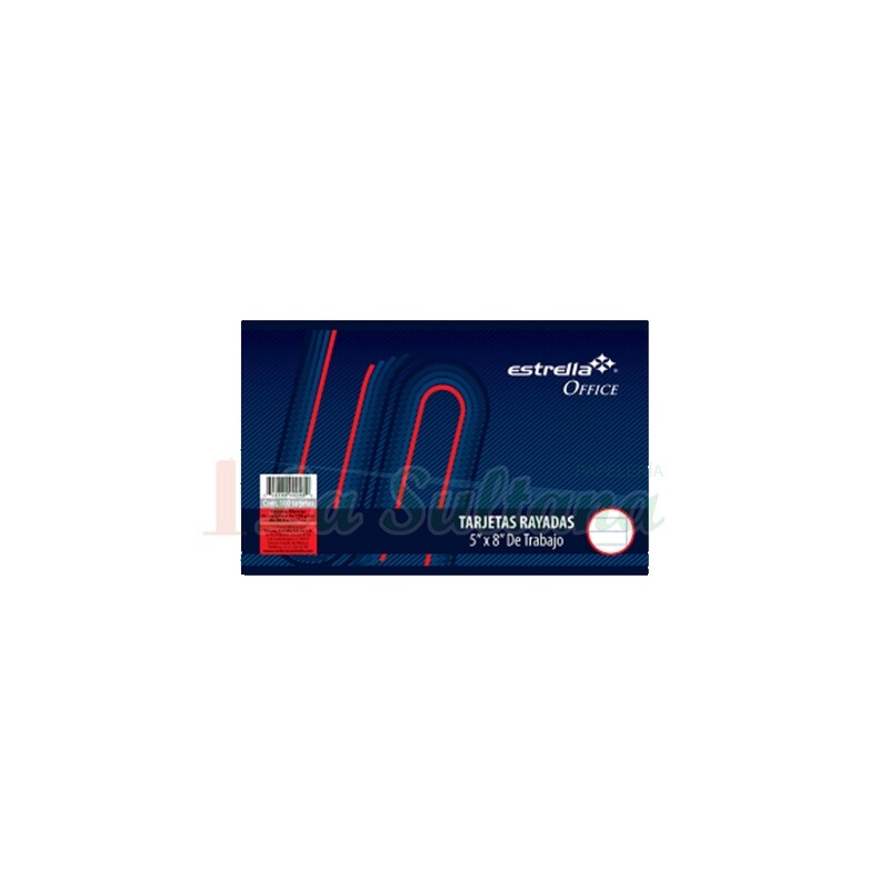 TARJETA ESTRELLA 5 X 8 RAYA C/100