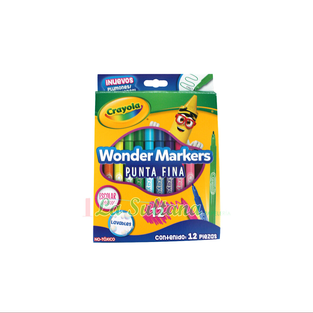 WONDER MARKERS CRAYOLA P. FINA C/12