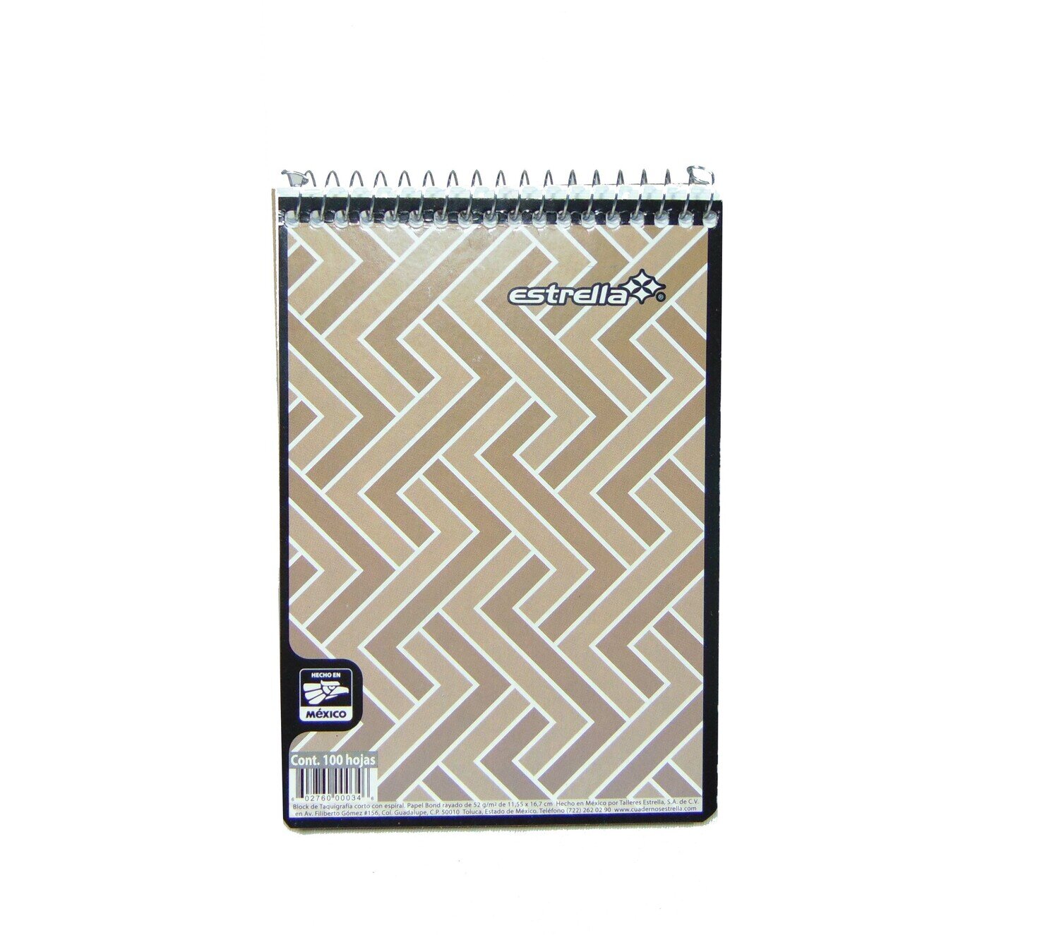 BLOCK ESTRELLA TAQUIGRAFIA ESPIRAL CORTO C/100H PZ