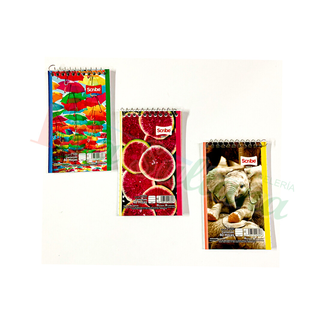 LIBRETA SCRIBE MEMO ESPIRAL MEGA C/40H PZ
