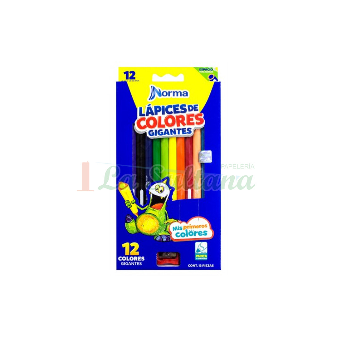 COLORES NORMA TRIANGULAR GIGANTES C/12 COLORES NORMA TRIANGULAR GIGANTES C/12