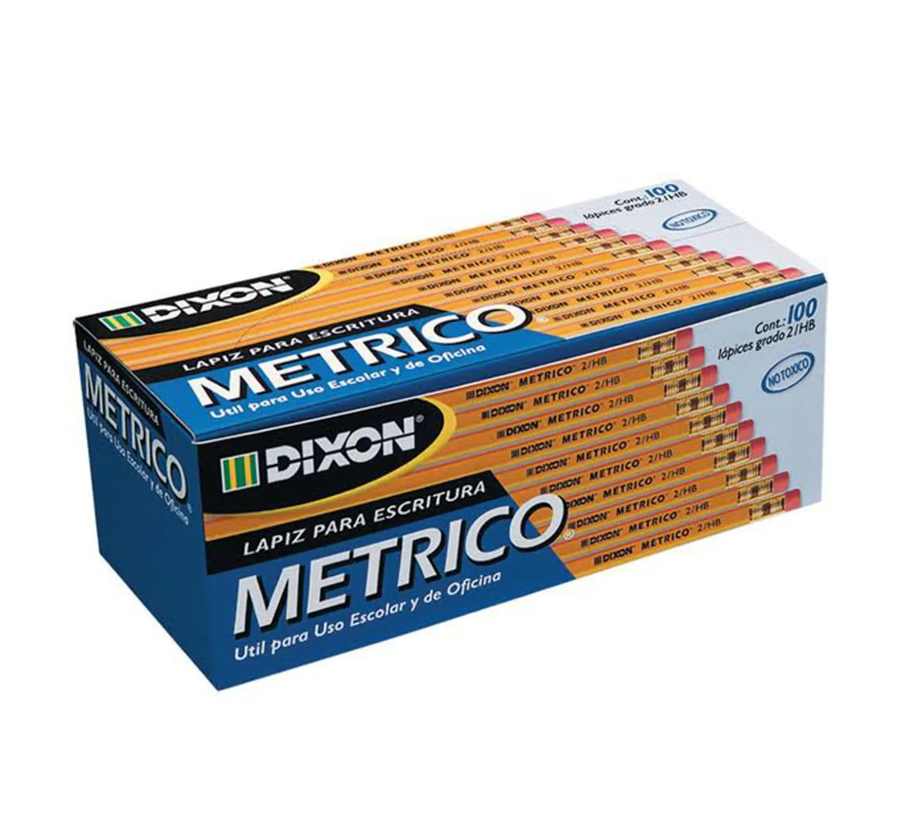 LAPIZ DIXON METRICO #2/HB C/100 PZ