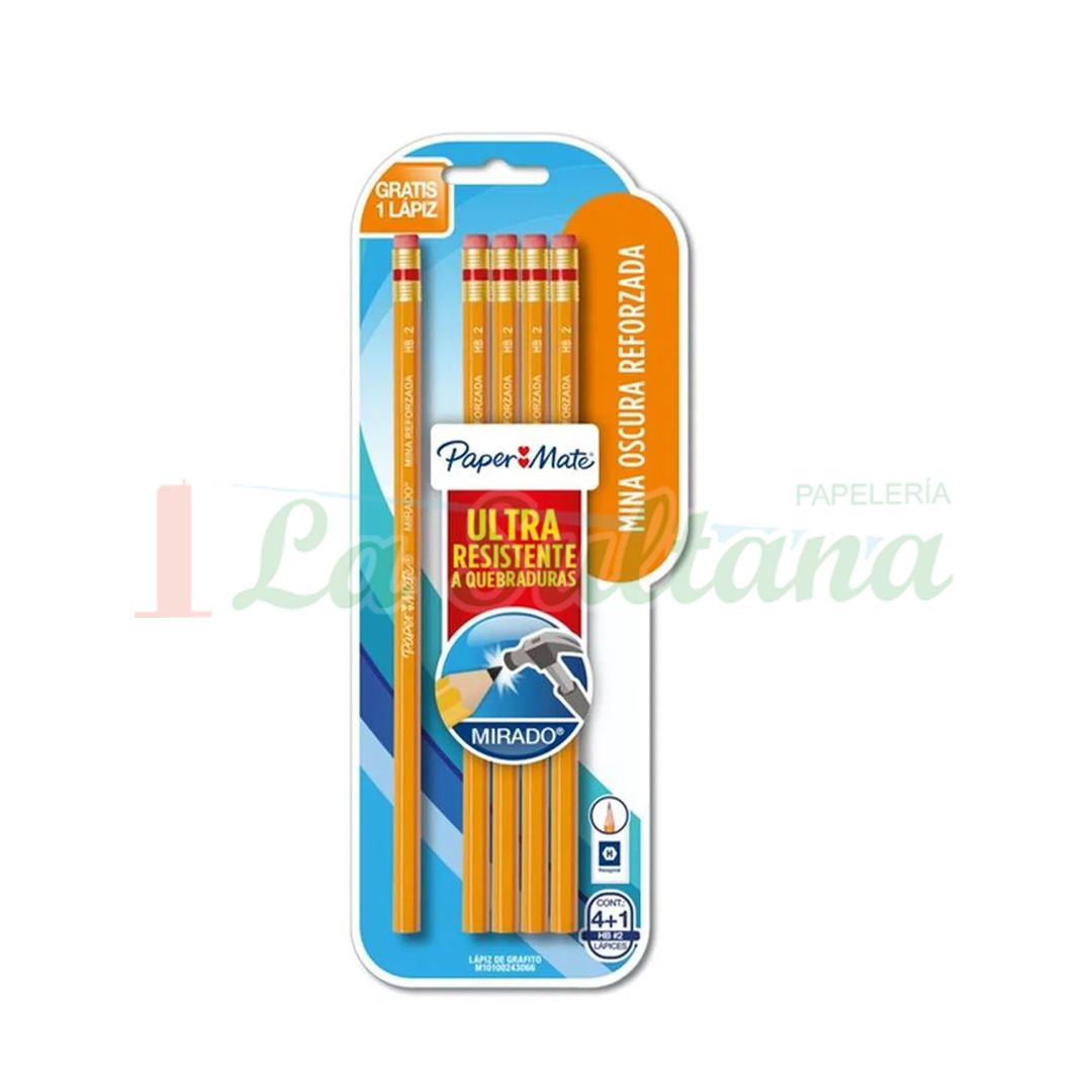 LAPIZ MIRADO HEXAGONAL #2 / #2.5 BLISTER  4+1