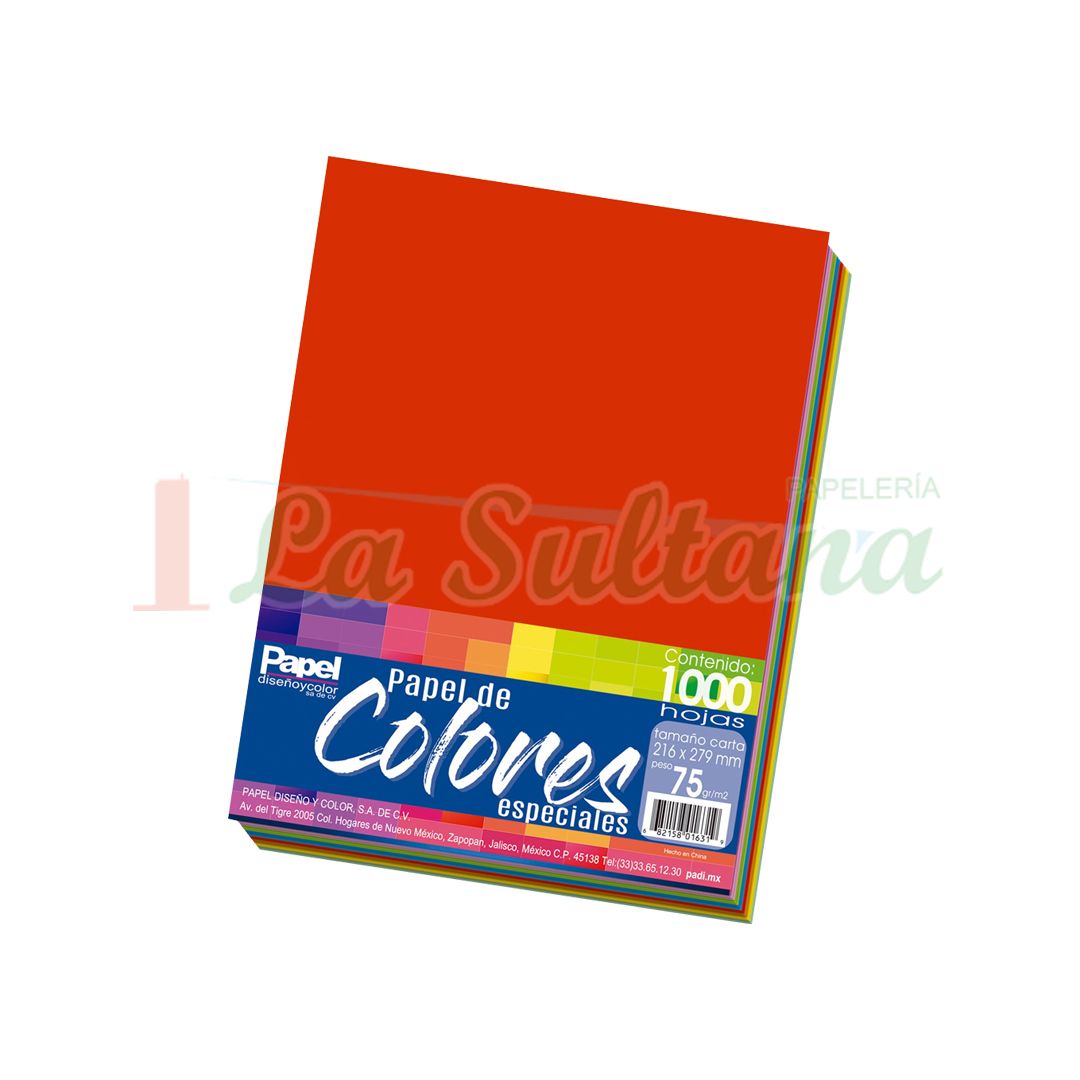 HOJA COLOR PADI SURTIDO C/1000H