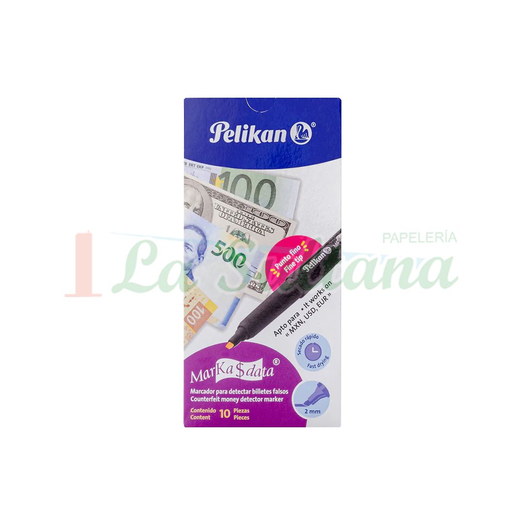 MARCADOR DETECTOR DE BILLETES P.FINO PELIKAN C/10 MARCADOR DETECTOR DE BILLETES P.FINO PELIKAN C/10