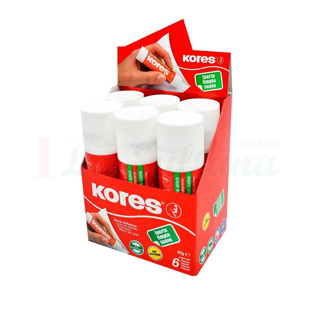 LAPIZ ADH KORES 40GR C/6 PZ LAPIZ ADH KORES 40GR C/6 PZ