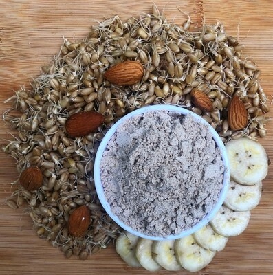 Sprouted Wheat, Banana and Almonds porridge mix