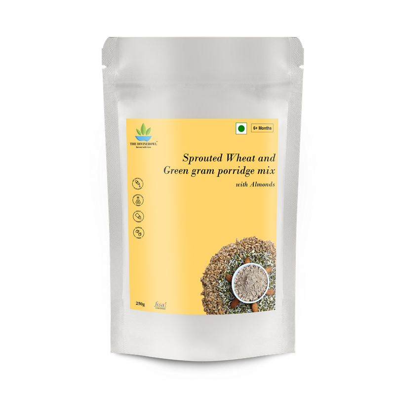Sprouted Wheat, Green gram and Almonds Porridge mix