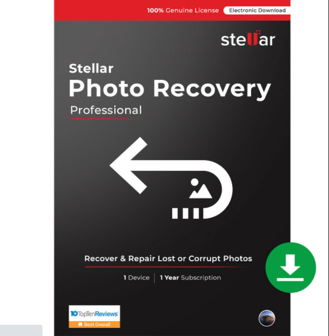 Stellar Photo Recovery 9 standard 1PC digital lifetime licence windows and mac