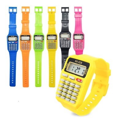 Reloj De Pulsera Con Calculadora De Colores Ideal Para Niños
