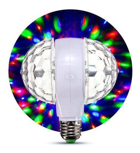 Lampara Disco Ld Doble Rgb Colores Pase E27, Color de la luz: RGB