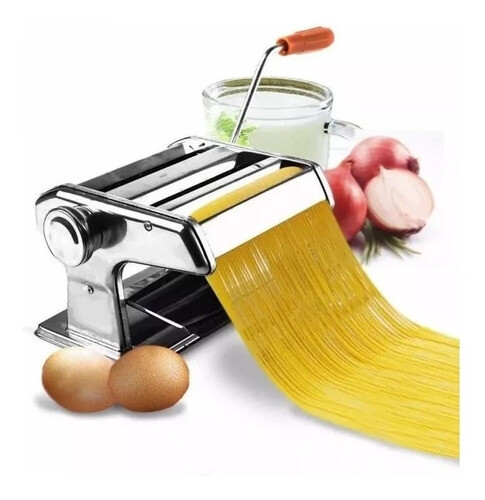 Maquina De Pasta Y Tallarines En Acero Inoxidable, Color: Gris