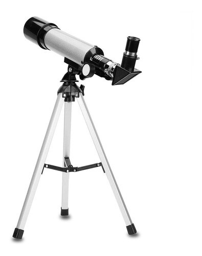 Telescopio Astronómico F36050 Monocular Con Trípode, Color: Gris