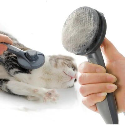 Cepillo De Sacar Pelo Para Mascota Botón De Fácil Limpieza