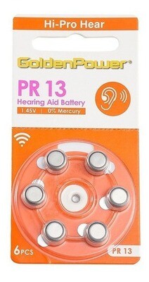 Pilas Botón Audífono Pr 13 Pack X6 