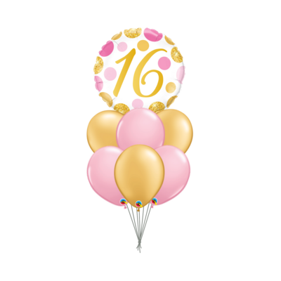 Milestone birthday balloon bouquet