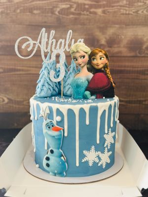Frozen Snow Princess Cake