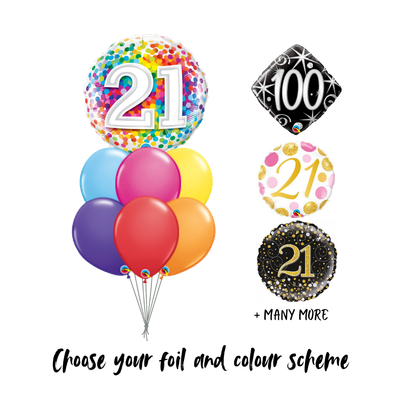 Age Milestone Birthday Balloon Bouquet