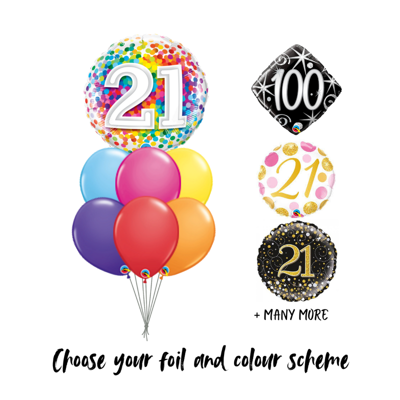 Age Milestone Birthday Balloon Bouquet
