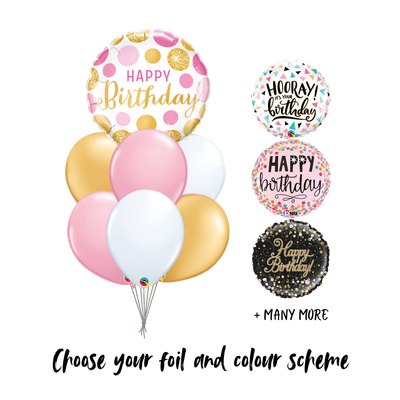 “Happy Birthday” Balloon Bouquet - Choose Your Design