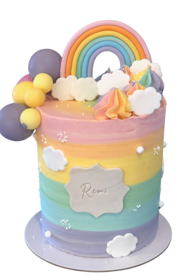 Rainbows &amp; Bubbles Cake