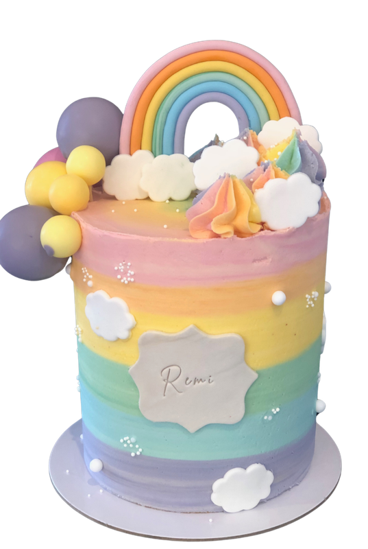 Rainbows &amp; Bubbles Cake