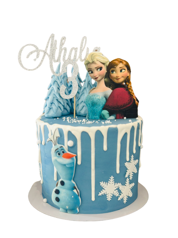 Frozen Snow Princess Cake