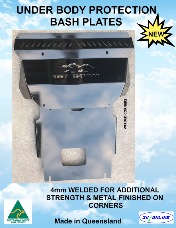 Bash Plate Set (Silver insert ) Will Fit &amp; Suit 2005-2015 Hilux