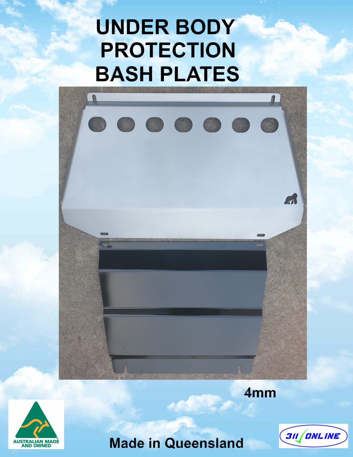BASH PLATE SET Fit &amp; Suit Mitsubishi Pajero Sport QE/QF 2015-2024