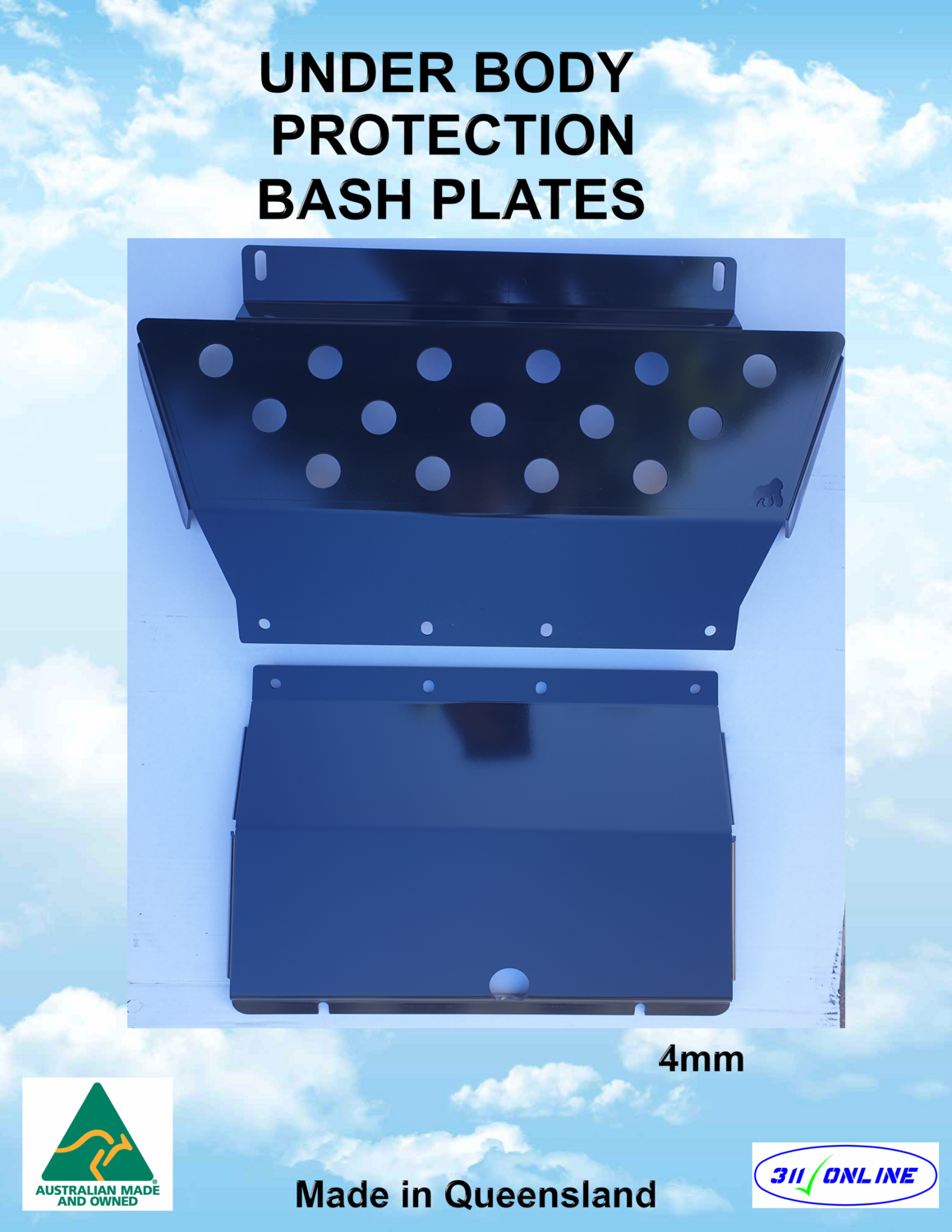 BASH PLATE SET 4mm Will Fit and Suit HOLDEN TRAIL BLAZER 2016-2020