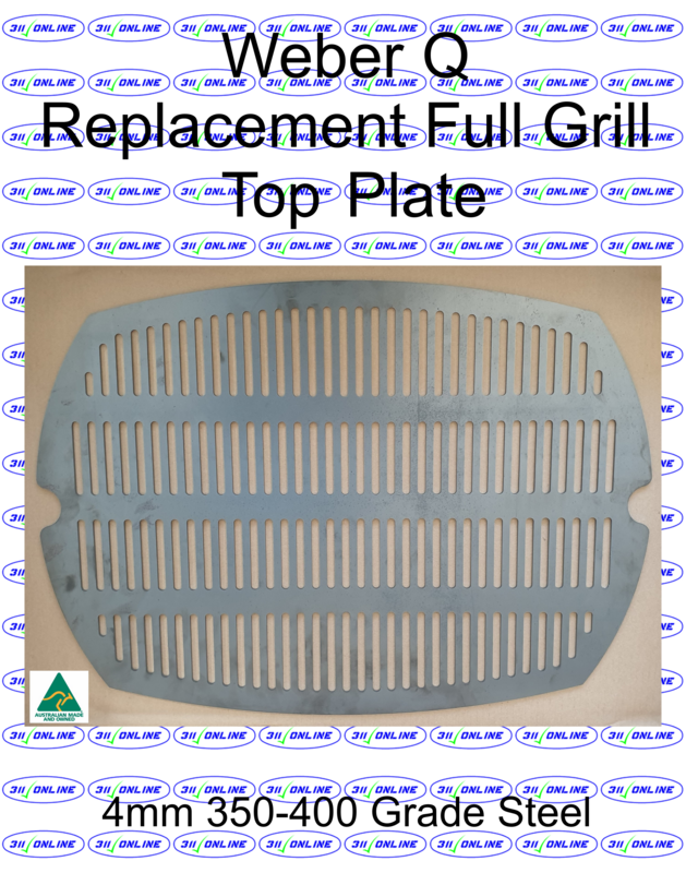 BBQ Full (4mm G350 Steel) to suit &amp; fit a Standard WEBER Q BBQ