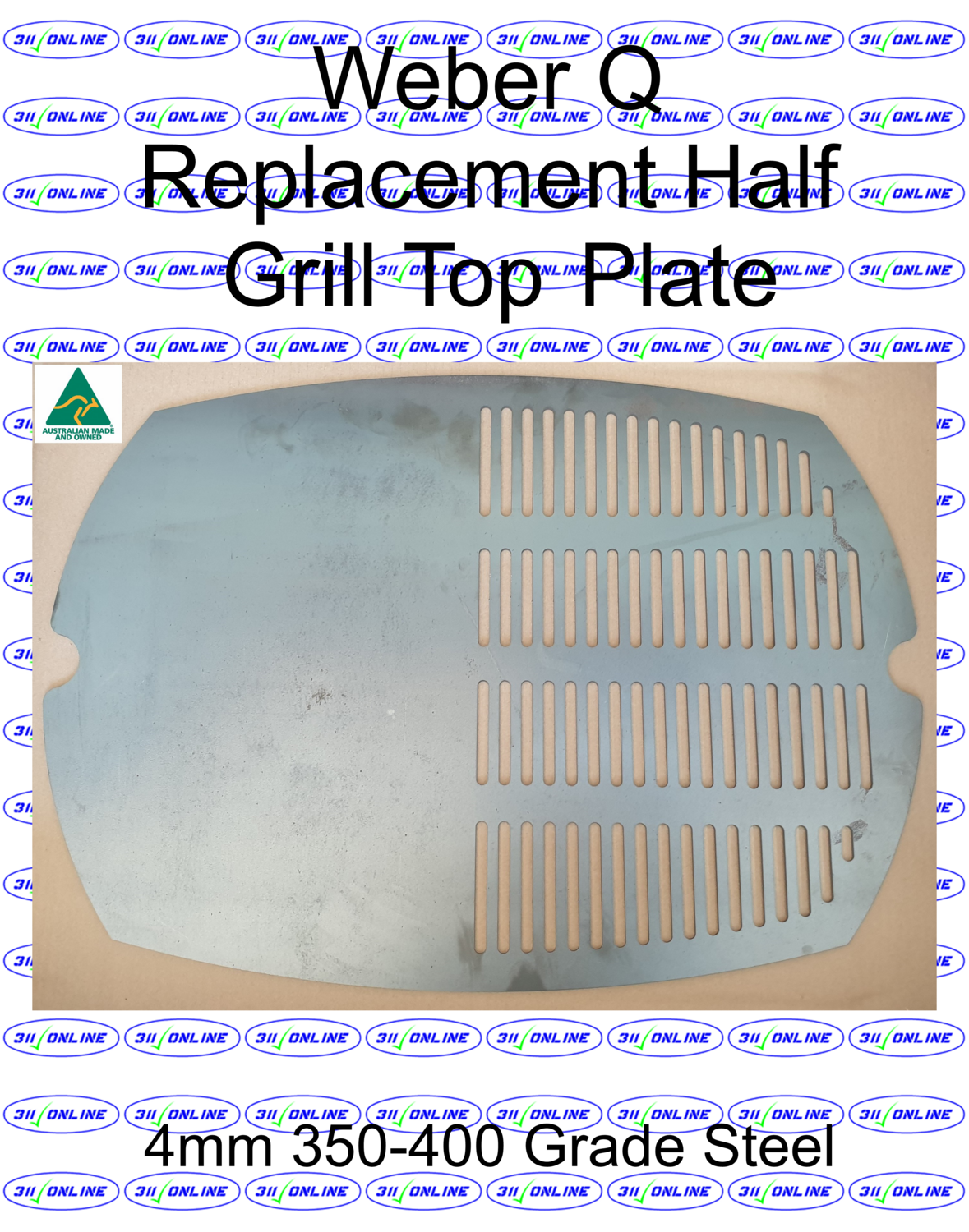 BBQ Grill (4mm G350 Steel) to suit &amp; fit a Standard WEBER Q BBQ