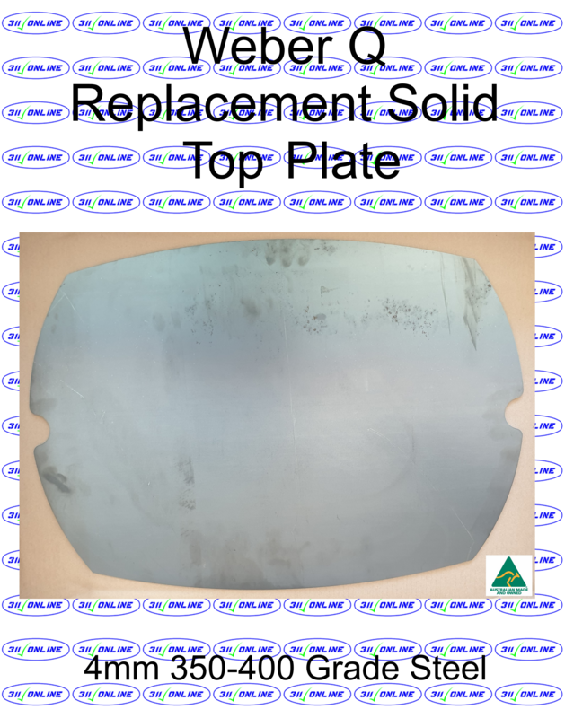 BBQ Full (4mm G350 Steel) to suit &amp; fit a Standard WEBER Q BBQ