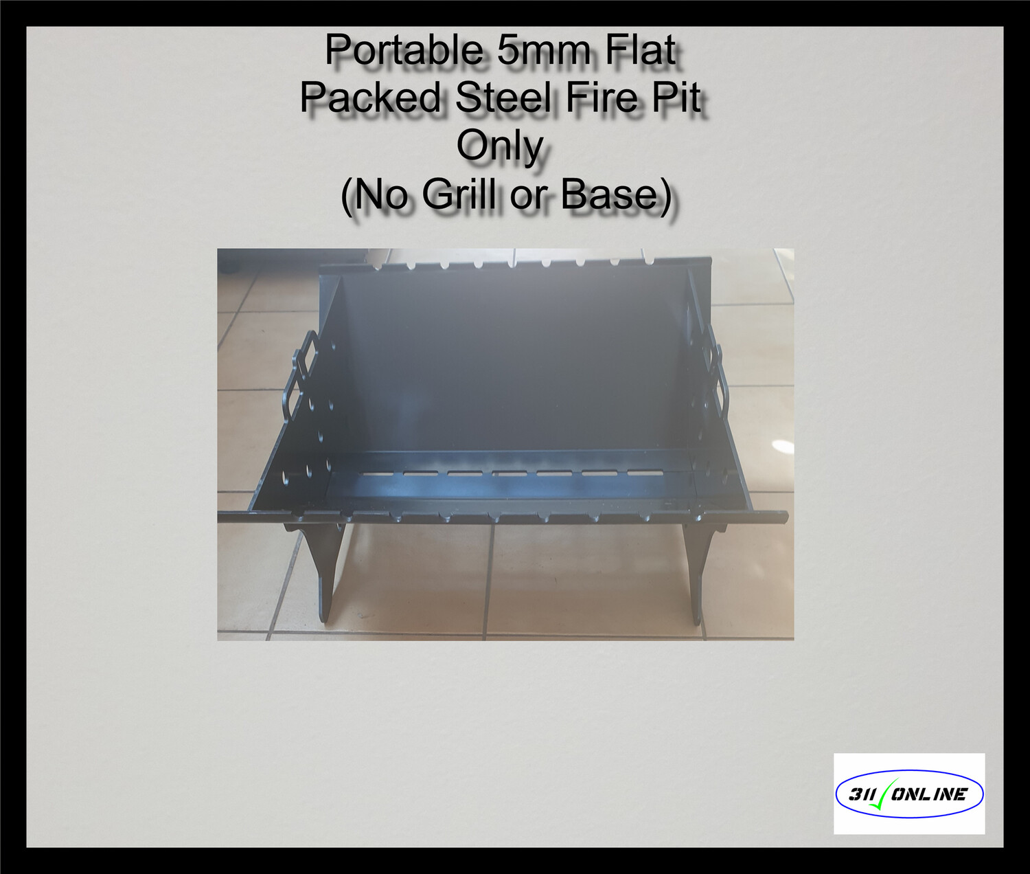 FISHING CAMPING FLAT PACK BREAKFAST COOKER FIRE PIT