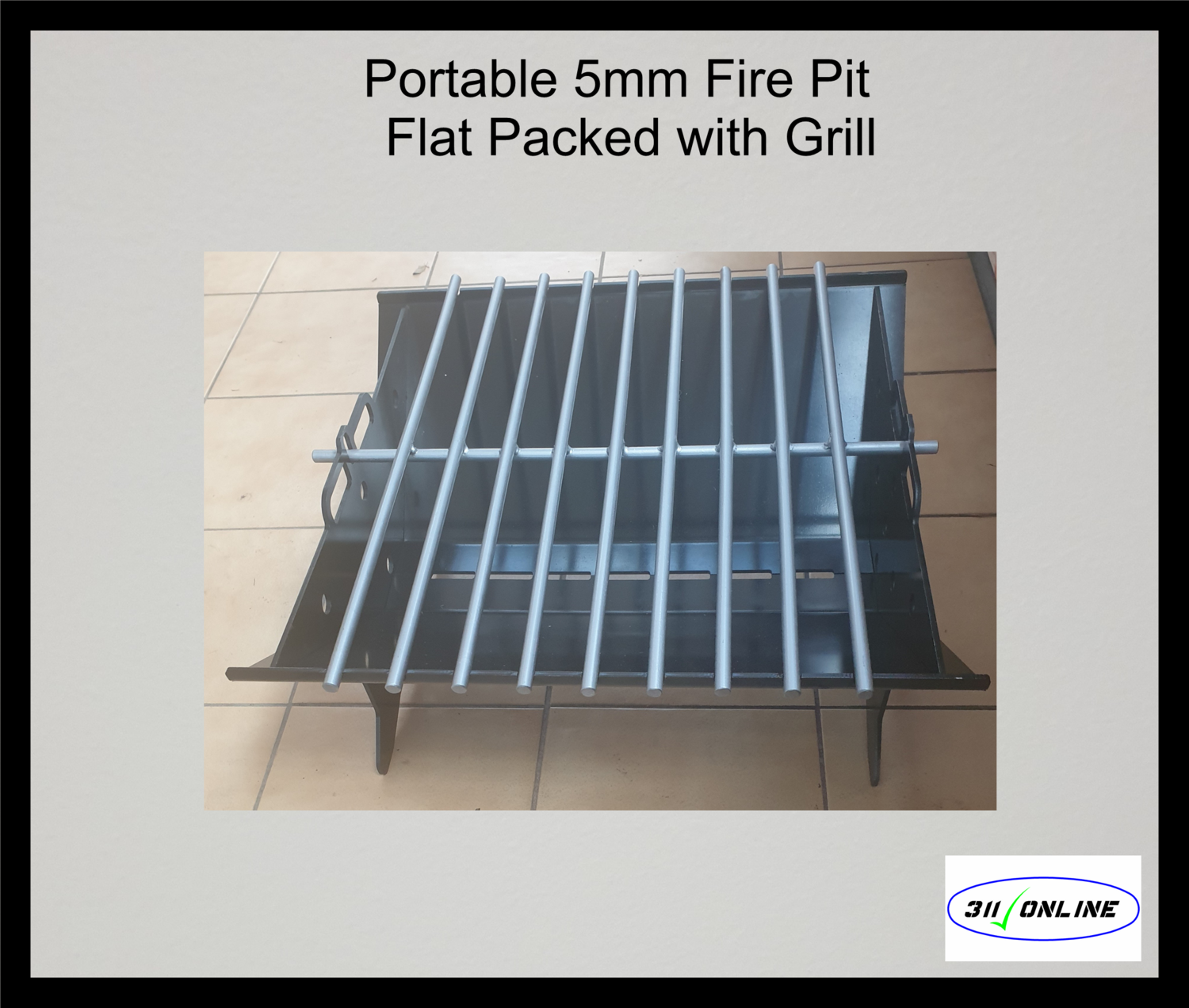 FISHING CAMPING FLAT PACK BREAKFAST COOKER FIRE PIT