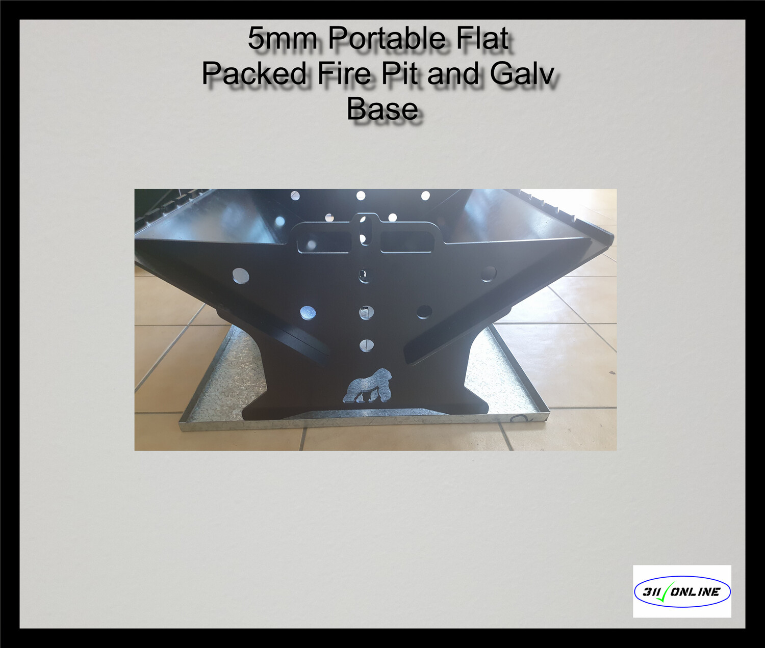 FISHING CAMPING FLAT PACK BREAKFAST COOKER FIRE PIT