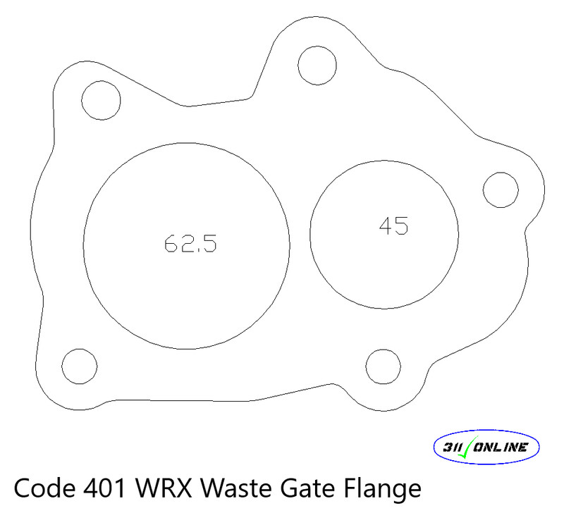 Program 401 Turbo Flange To Suit and Fit Subaru WRX Turbo 3 inch